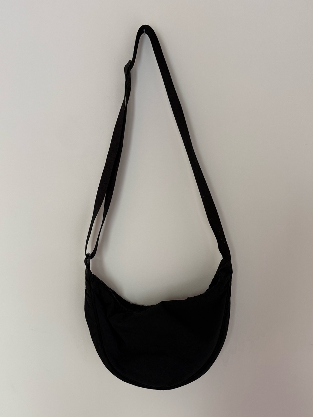 Black Uniqlo Round Crescent Bag